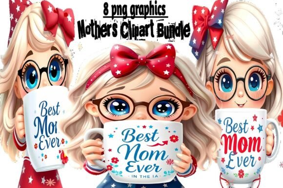 8 Best Mom Ever Cute Cartoon PNG Bundle: The Ultimate Resource for Heartfelt Mother’s Day Designs