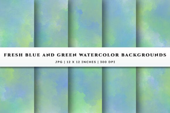 Elevating Digital Design with the Calming Aesthetic of Watercolor Backgrounds - Blue Green