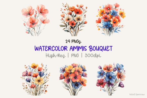 Evaluating the Watercolor Ammis Bouquet Clipart Pack for Creative Projects