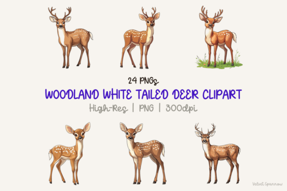 Evaluating Woodland White Tailed Deer Clipart for Professional Design Projects