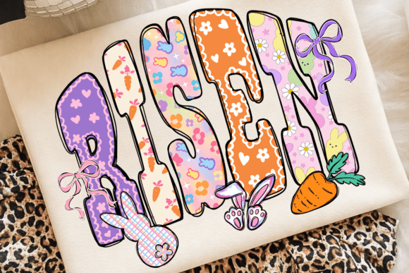 Integrating the Retro Floral RISEN PNG and Varsity Easter Aesthetic into Modern Design Projects