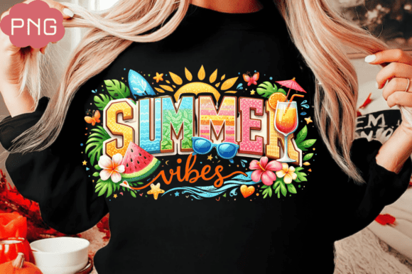 Retro Summer Shirt PNG & Sublimation Design