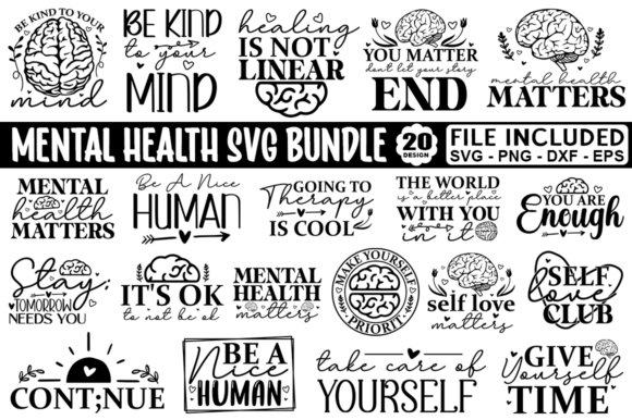 Strategic Branding with the Mental Health Svg Bundle: Elevating Awareness Through Design